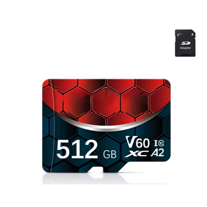 Tarjeta de Memoria MicroSD V60 A2 con Adaptador – 64GB a 2TB, Alta Velocidad para Video 4K y Apps