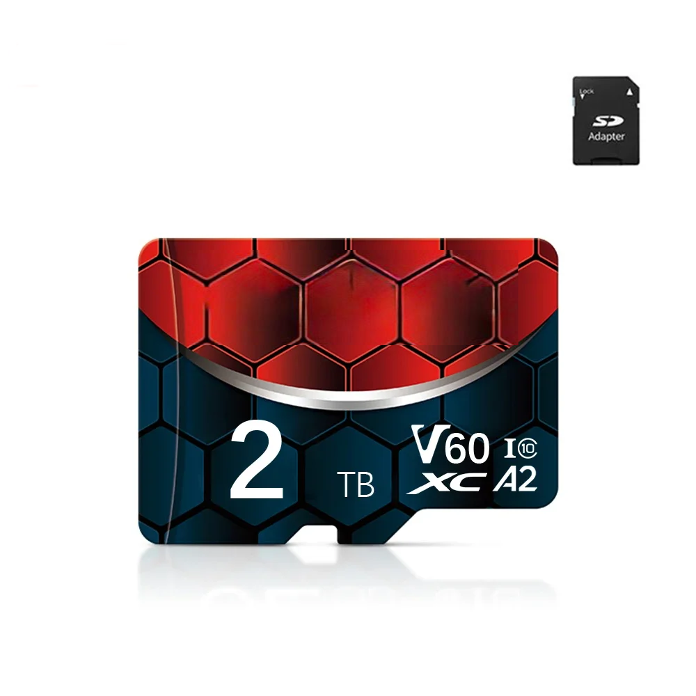 Tarjeta de Memoria MicroSD V60 A2 con Adaptador – 64GB a 2TB, Alta Velocidad para Video 4K y Apps