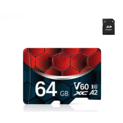 Tarjeta de Memoria MicroSD V60 A2 con Adaptador – 64GB a 2TB, Alta Velocidad para Video 4K y Apps