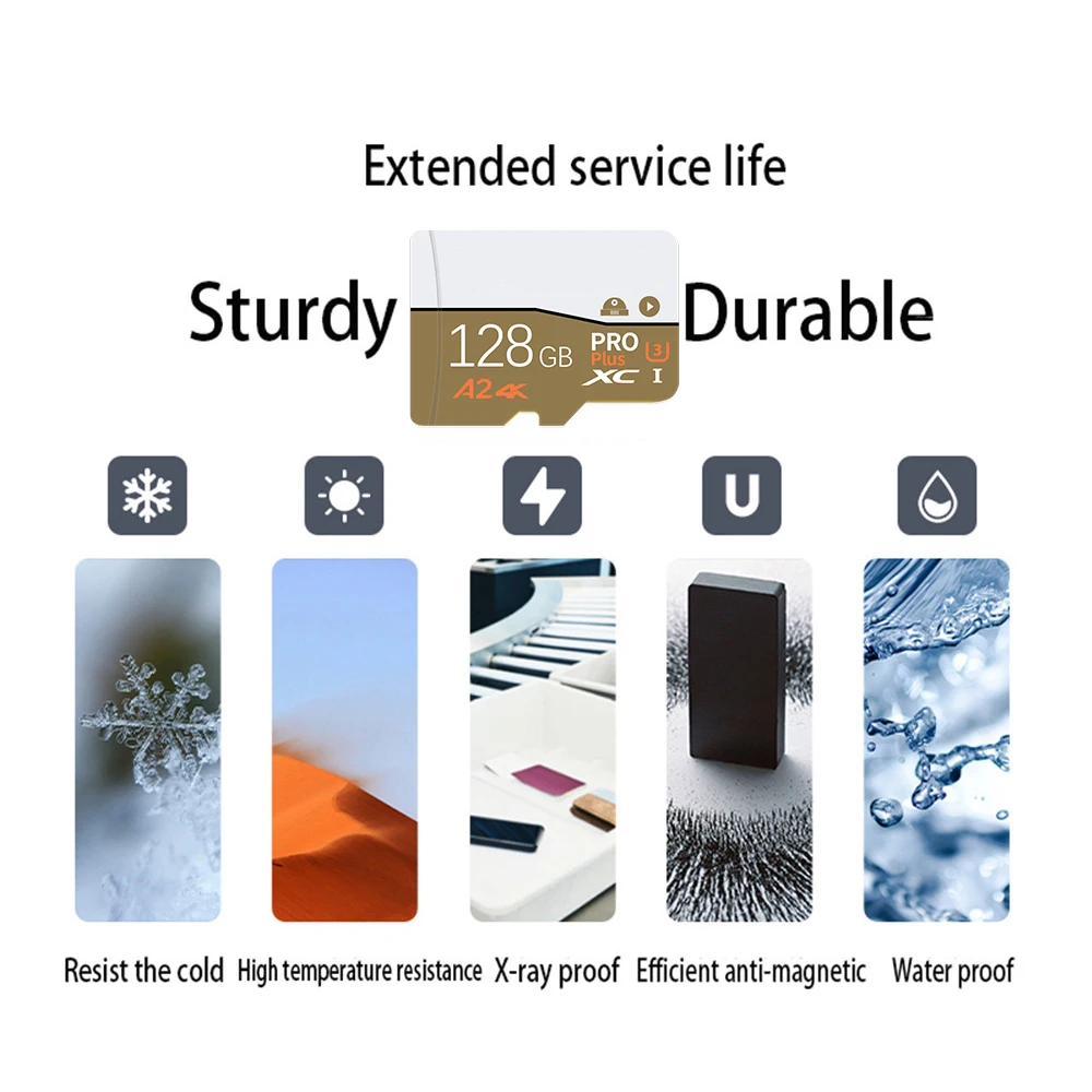 Tarjeta de Memoria MicroSDXC Genérica Pro Plus UHS-I U3 V30 – Alta Velocidad para Foto y Video