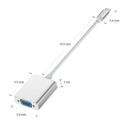 Adaptador USB-C a VGA HD para MacBook y Dispositivos USB-C