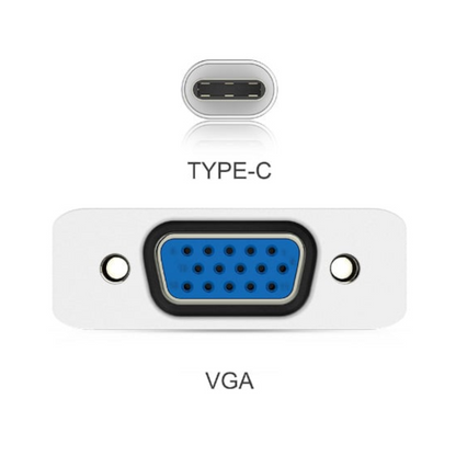 Adaptador USB-C a VGA HD para MacBook y Dispositivos USB-C