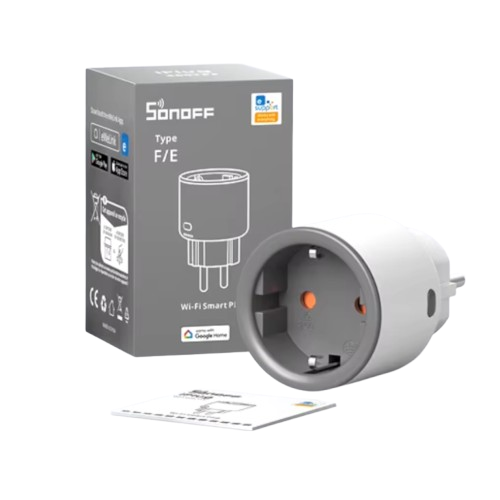 Enchufe Inteligente SONOFF S60 WiFi Compacto con Protección Infantil y Monitoreo de Energía