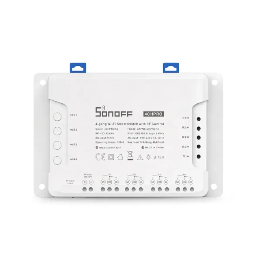 Interruptor WiFi SONOFF 4 Canales PRO R3 – Control Inteligente para Dispositivos Eléctricos