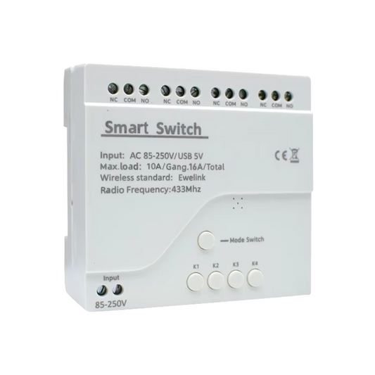 Interruptor Inteligente WiFi 4 Canales con Control RF – EWeLink