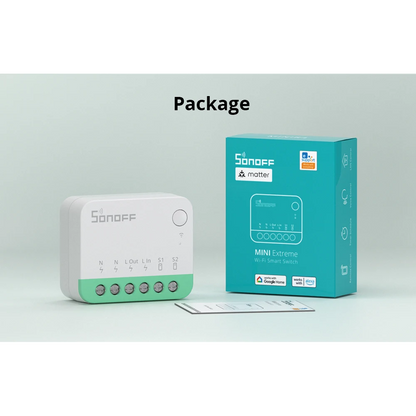 Interruptor Inteligente WiFi SONOFF Mini R4 Matter – Compatible con Alexa, Google Home y Apple HomeKit