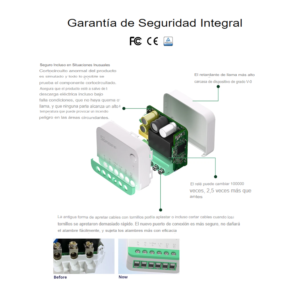 Interruptor Inteligente WiFi SONOFF Mini R4 Matter – Compatible con Alexa, Google Home y Apple HomeKit