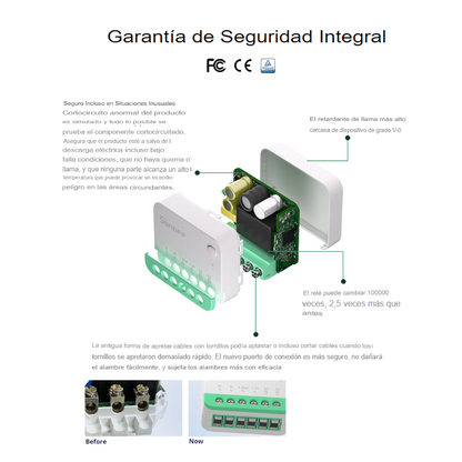 Interruptor Inteligente WiFi SONOFF Mini R4 Matter – Compatible con Alexa, Google Home y Apple HomeKit