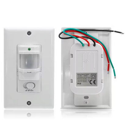 Interruptor Sensor de Movimiento PIR de Pared 110–220V Automático