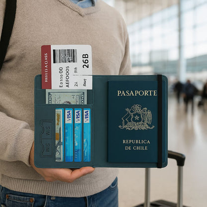 Porta Pasaporte con Bloqueo RFID – Seguridad y Estilo para tus Viajes