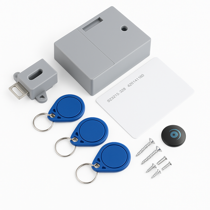 Cerradura Inteligente T3 RFID para Cajones y Gabinetes con Seguridad Avanzada Gris, Blanco o Negro