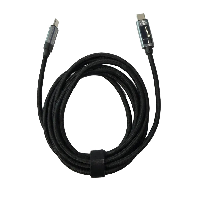 Cable USB-C 240W PD 3.1 Carga Rápida para Laptop y Móvil con Pantalla Digital