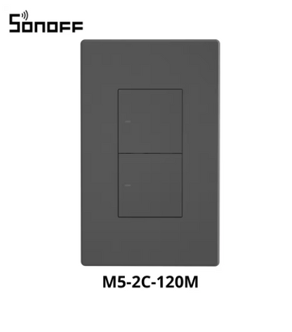 Interruptor de Pared Inteligente SONOFF M5-120 US Matter – 1/2/3 Botones, WiFi, Alexa y Google Home