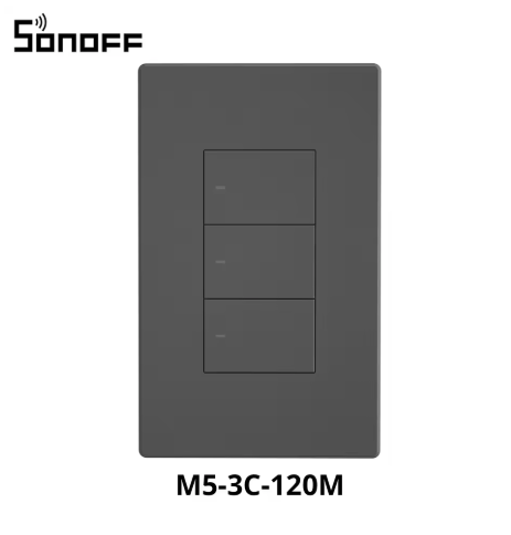 Interruptor de Pared Inteligente SONOFF M5-120 US Matter – 1/2/3 Botones, WiFi, Alexa y Google Home