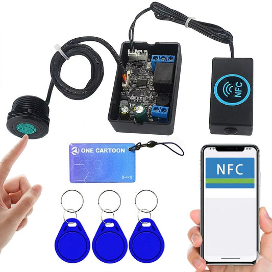 Controlador De Acceso Por Huella Digital, NFC Negro