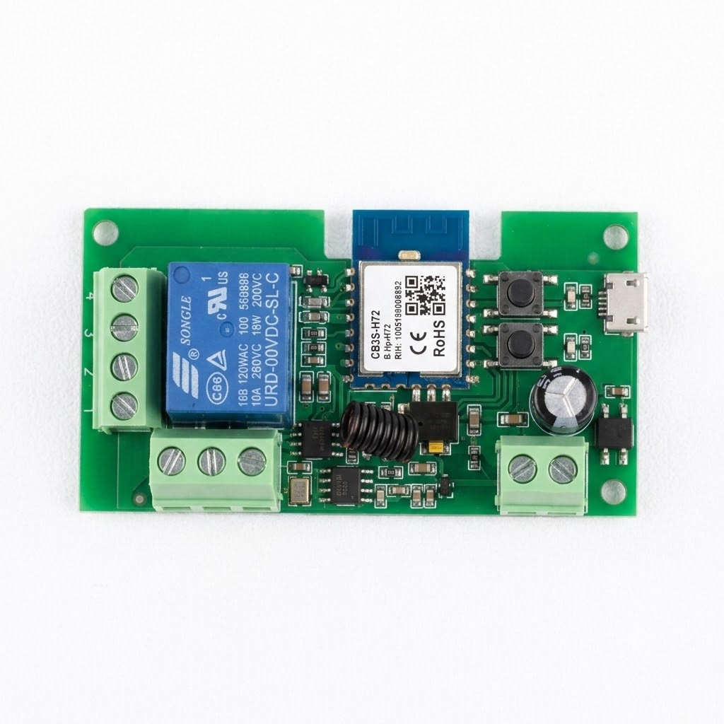 Módulo Relé Inteligente WiFi + RF TY WR 732V Compatible con Tuya Smart / Smart Life / Alexa / Google Home 1 VIA