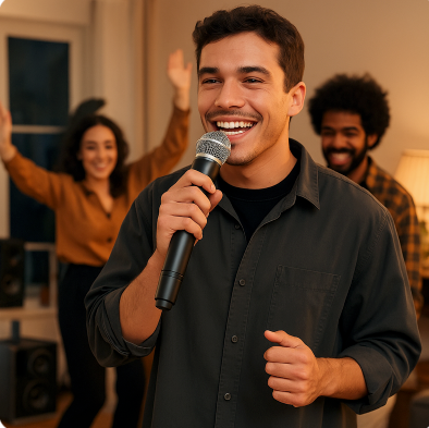 2 Micrófonos Inalámbricos UHF PG58-B TAVOSOP 2 Canales para Karaoke y Eventos