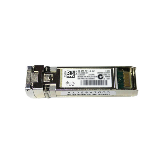 Transceptor Cisco DS-SFP-FC16G-SW – 16G FC Shortwave, LC Duplex, hasta 100/300m