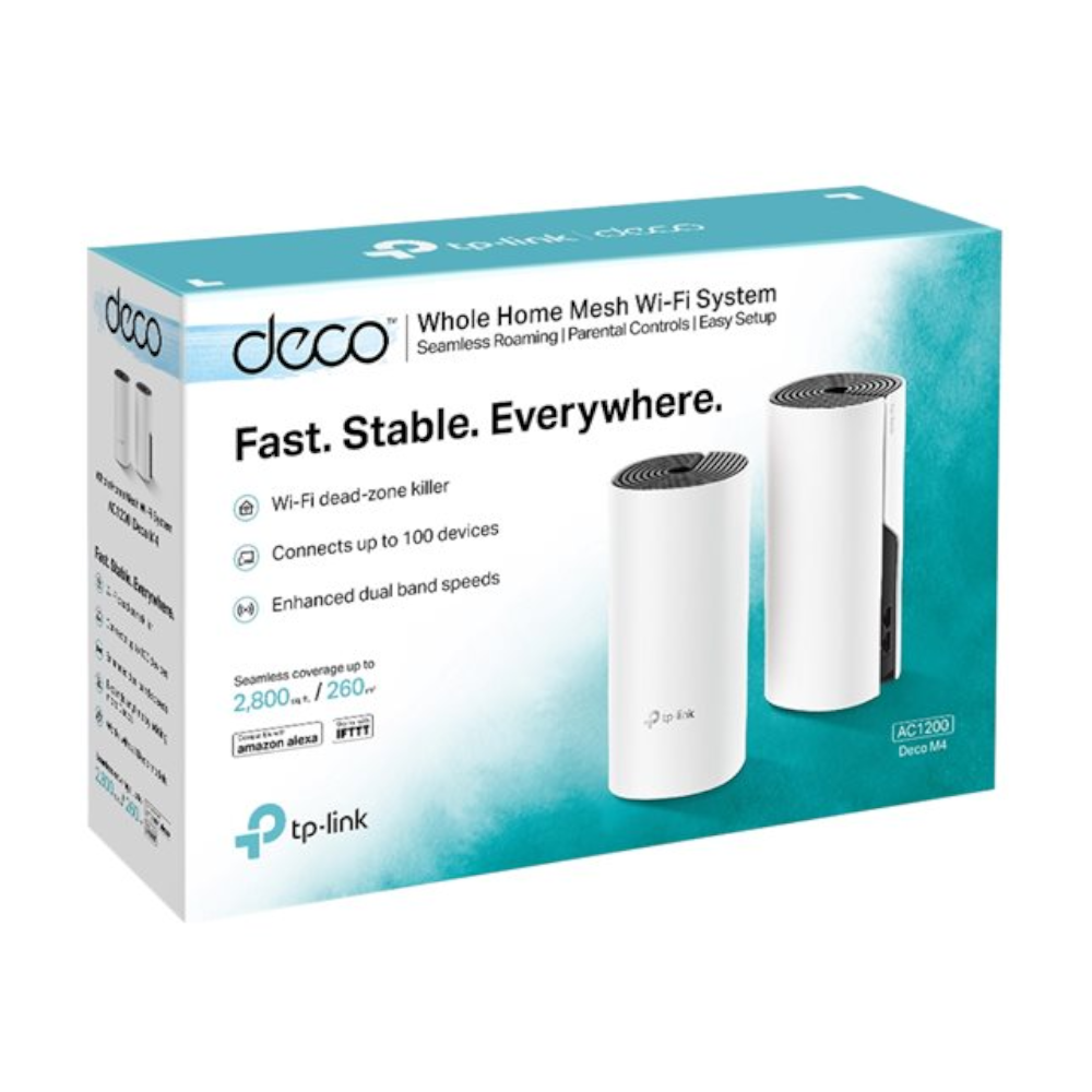 TP-Link Deco M4 Pack 2 – Router / Repetidor Mesh Wi-Fi 5 AC1200 Doble Banda