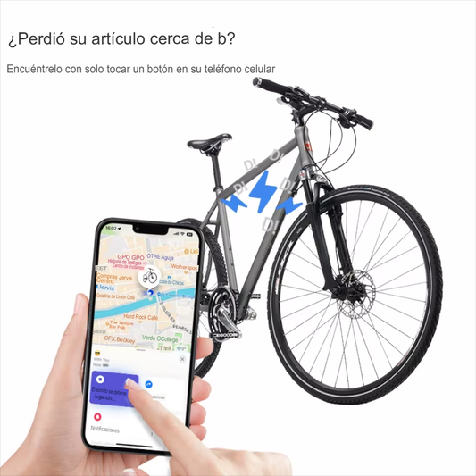 Rastreador de Bicicleta Micflip - Etiqueta Antirrobo con Soporte para Apple Airtag