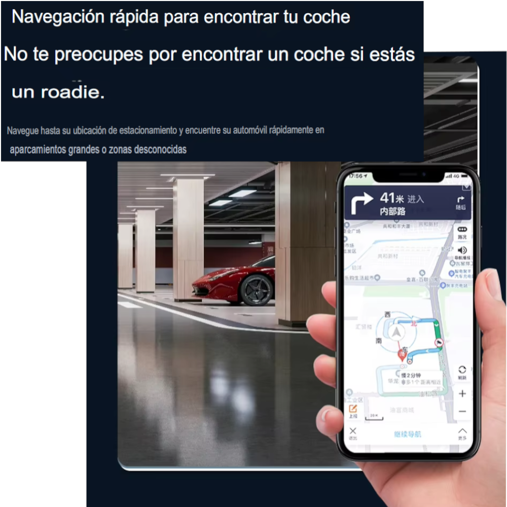 Localizador GPS y Cargador de Auto - Apple Find My - Seguridad y Carga Rápida