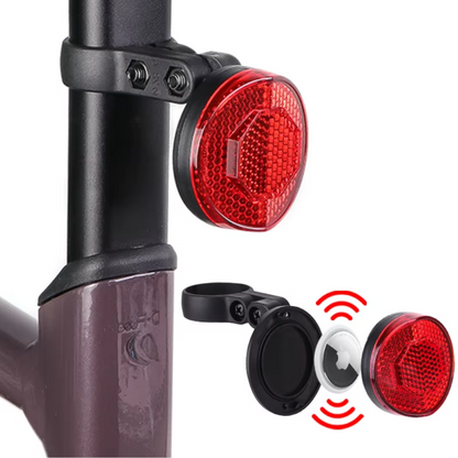 Soporte Reflectante Luz Trasera Para Ocultar AirTag  – Seguridad y Rastreo para Bicicleta