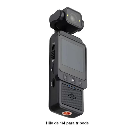 Mini Cámara HD 1080P con Pantalla, Visión Nocturna y WiFi – Cámara de Bolsillo 360° para Seguridad y Deportes