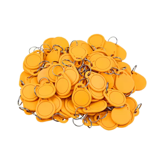 Llaveros RFID 13.56MHz -Amarillo – Solo Lectura Pack de 100 Compatibles con MIFARE Classic 1K