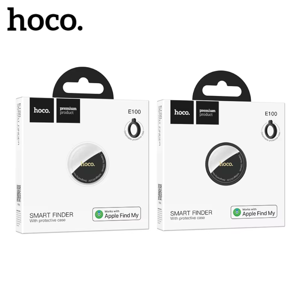 Rastreador Inteligente HOCO E100 con Apple Find My – Antipérdida para Llaves, Mascotas y Objetos Personales