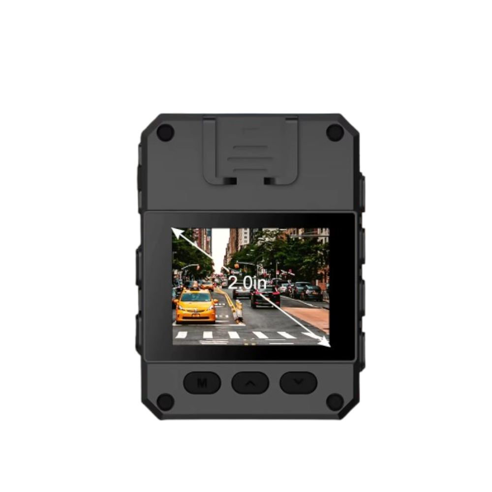 Mini Cámara Bodycam 4K HD Corporal Portátil con Pantalla IPS de 2" y Grabación 24H