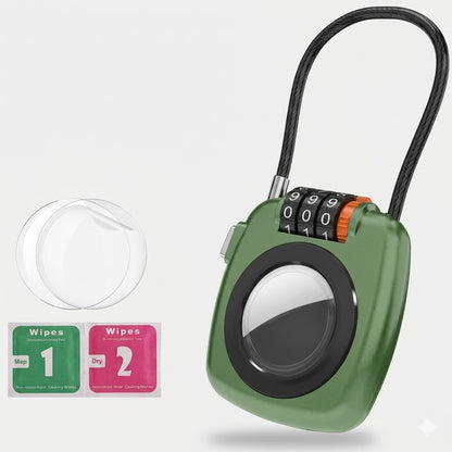 Soporte y Funda AirTag con Cerradura Combinada, para Equipaje Para Tecnologia Apple Find