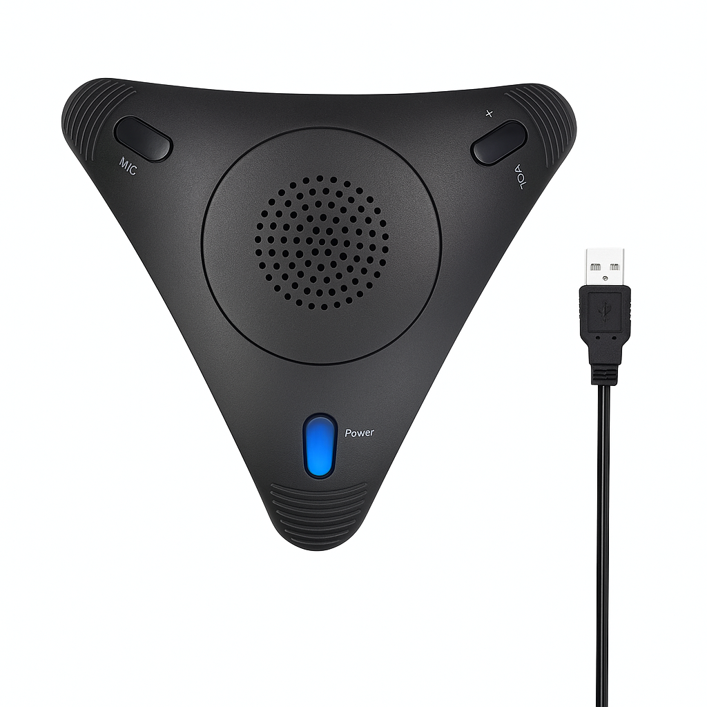 Micrófono USB Minigo Omnidireccional de Conferencia con Altavoz