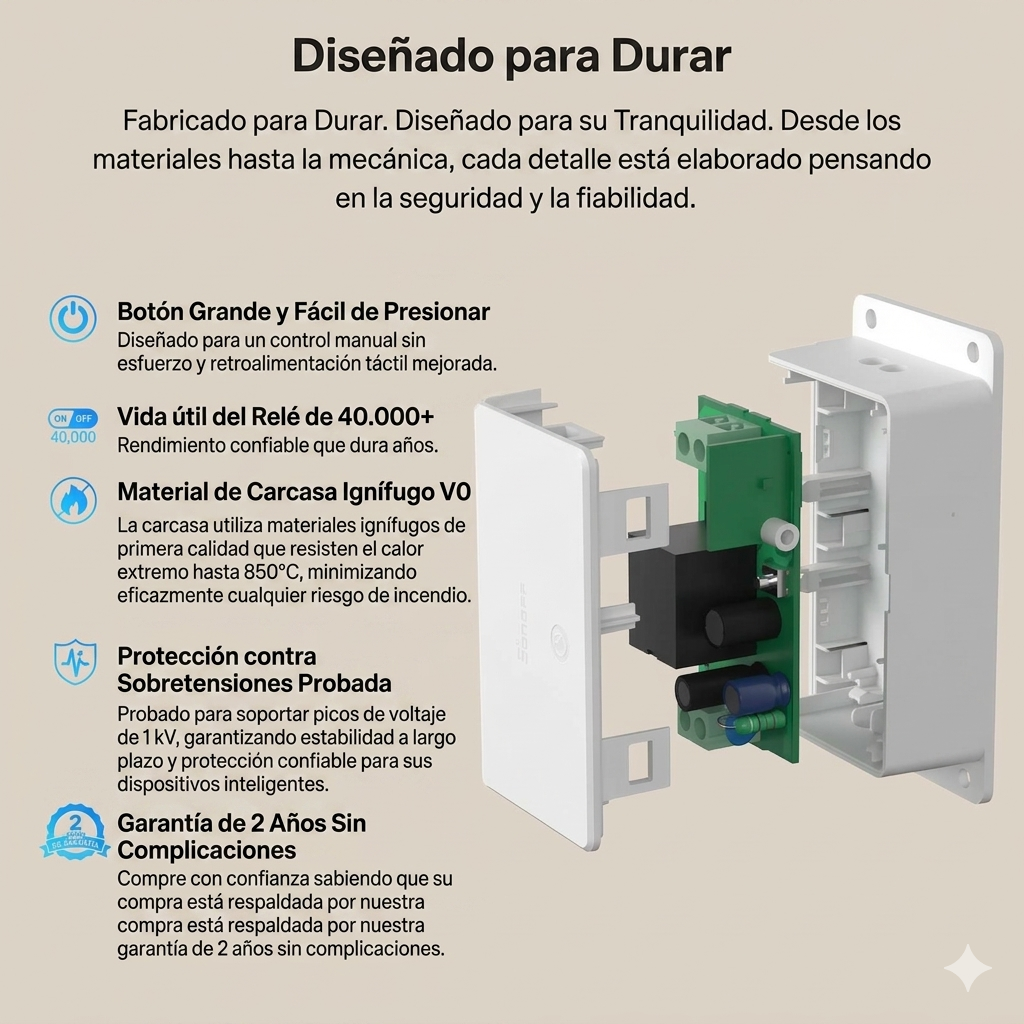 SONOFF Basic-1GS Gen5 Matter WiFi - Interruptor Inteligente DIY Compatible con Apple Home, Alexa y Google Home (Pack 4)