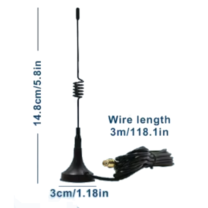 Antena Magnética de Doble Banda SMA-F para Radio, DMR Corta de 14,8cm largo