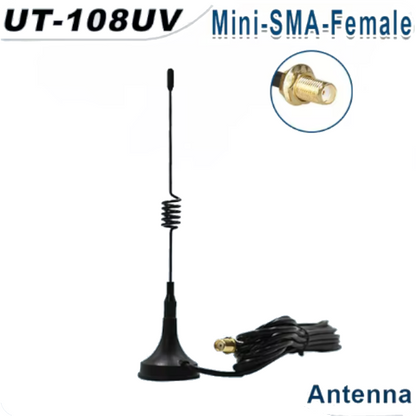 Antena Magnética de Doble Banda SMA-F para Radio, DMR Corta de 14,8cm largo