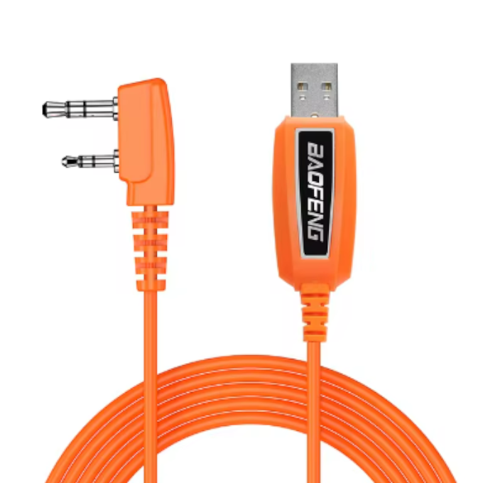 Cable Programación conector K ORIGINAL Baofeng Color Naranjo