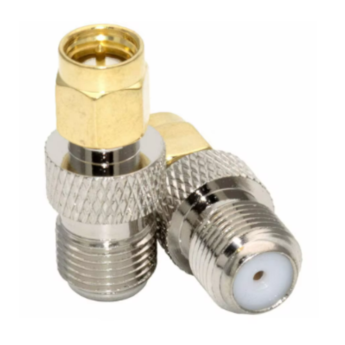 Adaptador Conector SMA Macho a Conector F Hembra