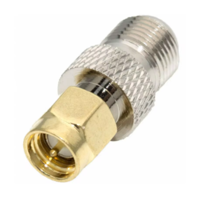 Adaptador Conector SMA Macho a Conector F Hembra