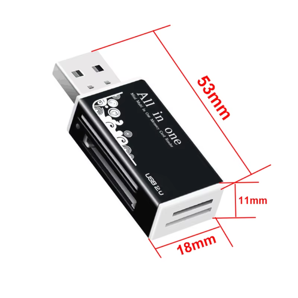 Lector de Tarjetas All In One - 4 en 1 USB 2.0 TF Micro SD M2 MS