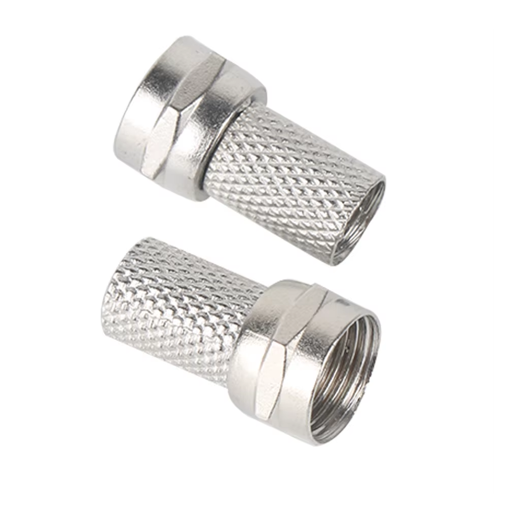 Conector Coaxial Tipo F Macho Twist-On para Cable RG6 (Pack 10 Unidades)