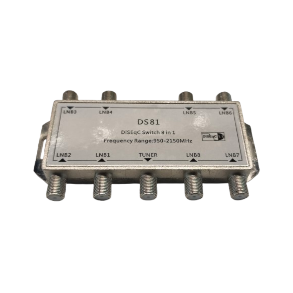 Conmutador Satelital DiSEqC 8x1 (8 Entradas / 1 Salida)