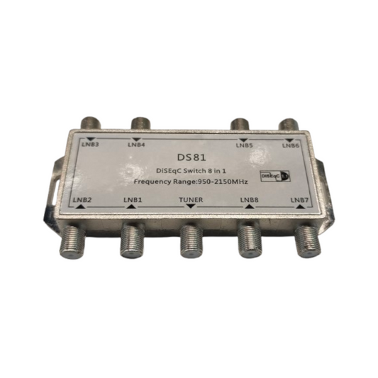Conmutador Satelital DiSEqC 8x1 (8 Entradas / 1 Salida)