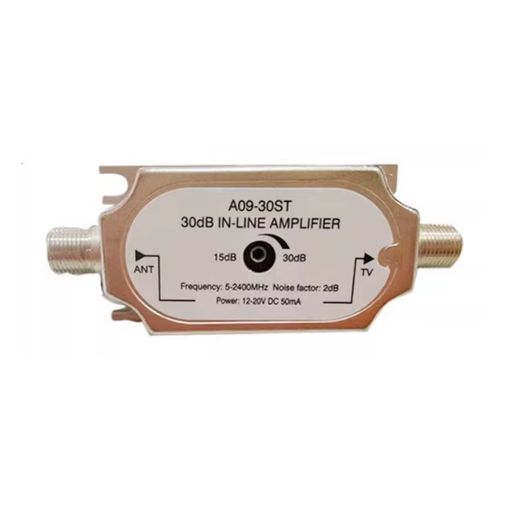 Amplificador de Señal Satelital Jiaxun A09-30ST con Ganancia Ajustable 5–30 dB