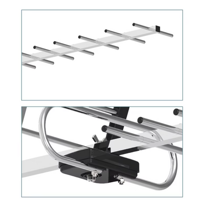 Antena TV Digital HD Exterior con Canales 4K Yagi 9 Radianes