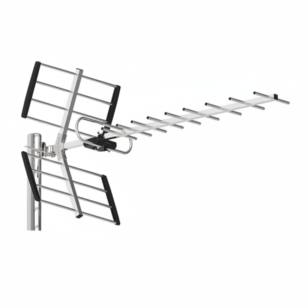 Antena TV Digital HD Exterior con Canales 4K Yagi 9 Radianes
