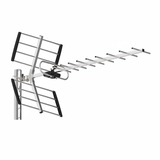 Antena TV Digital HD Exterior con Canales 4K Yagi 9 Radianes