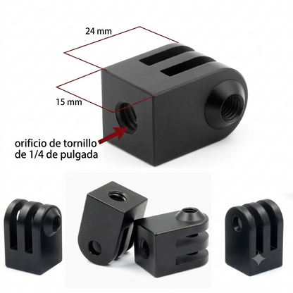 Adaptador para Accesorios Compatible con Cámaras Deportivas y de seguridad