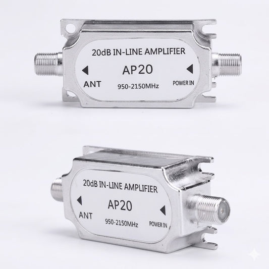 Amplificador 20dB, Señal de 950-2150MHZ para Antena de red Parabólica