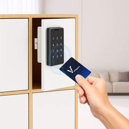Cerradura Electrónica Rixiang EM185 RFID/Contraseña para Puertas de Madera