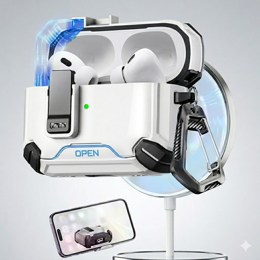 Funda Protectora AirPods Pro 3 – Cobertura Completa Antigolpes con Bloqueo Seguro y Kit de Limpieza